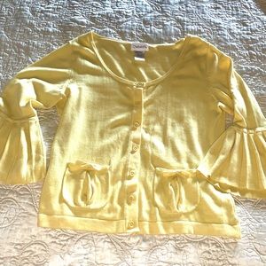 Yellow Cardigan with Bell sleeves